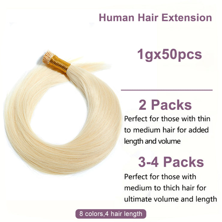 Premium Straight Raw Virgin Keratin Itips Hair Extensiones Blonde 