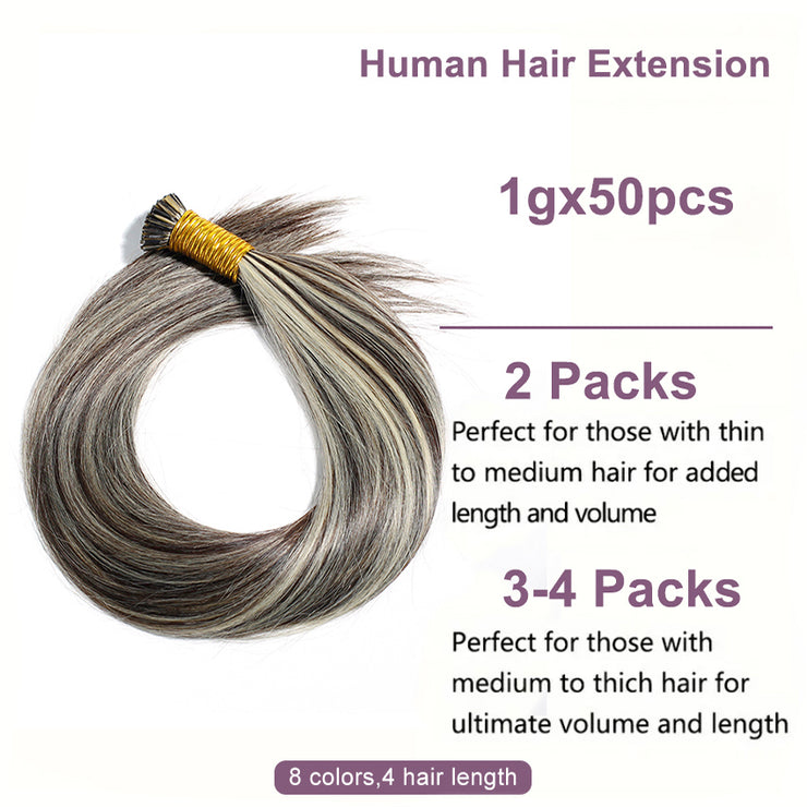 Piano Color 2/613 100% Raw Virgin Straight ITIPs Human Hair Extensions 100g Capsule Keratin I Tips Natural Human Remy Hair Extensions