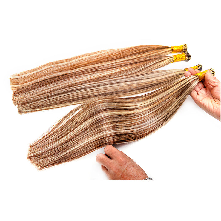 Piano Color 4/613 100% Raw Virgin Straight ITIPs Human Hair Extensions 100g Capsule Keratin I Tips Natural Human Remy Hair