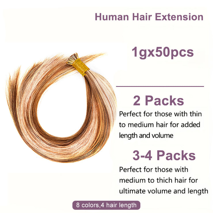 Piano Color 4/613 100% Raw Virgin Straight ITIPs Human Hair Extensions 100g Capsule Keratin I Tips Natural Human Remy Hair