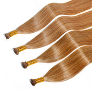 Color Brown #6 Raw Virgin Straight Itipss Human Hair Extensions 100g Capsule Keratin I Tips Natural Human Remy Hair Extensions
