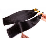 Premium Natural Color Straight Itips 100% Human Hair Extensions 100g Capsule Keratin Raw Virgin Human Remy Hair Extensions