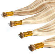 Piano Color P8/613 100% Raw Virgin Straight ITIPs Human Hair Extensions 100g Capsule Keratin I Tips Natural Human Remy Hair Extensions