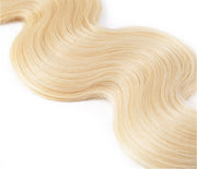 9A Body Wave  613 Blonde Virgin Hair 3 Bundles With 4*4 Lace Closure Medium Brown/Transparent/HD