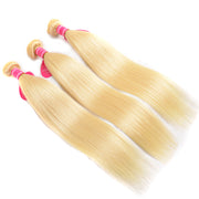 9A Straight Virgin Hair Extensions 3 Bundles Human Hair Blonde Color  Wiyisa