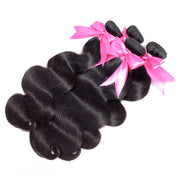 11A Body Wave Raw Virgin Hair 4 Bundles With 4*4 Or 5*5 Lace Closure Medium Brown/Transparent/HD Lace