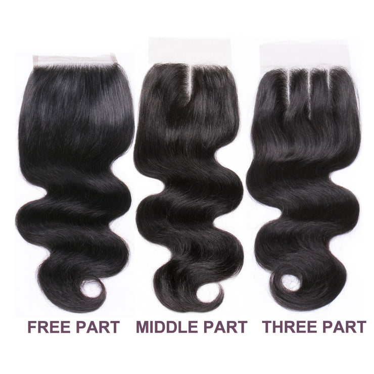 9A Virgin hair 4 bundles body wave with 4*4 closure human hair natural color Wiyisa
