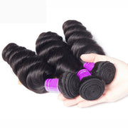 9A Loose Wave 3 Bundles Human Hair Extensions Natural Black 3 pieces/300g/lot Virgin Hair Weft