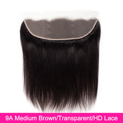 9A 13*4 Straight Lace Frontal Medium Brown/Transparent/HD Lace Pre Plucked Wiyisa