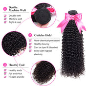 9A Kinky Curly Hair Weave 3 Bundles Human Hair Extensions Natural Black 3 pieces/300g/lot Virgin Hair Weft