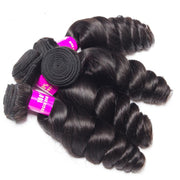 9A Brazilian Loose Wave 4 Bundles Human Hair Extensions Natural Black 4 pieces/400g/lot Virgin Hair Weft Wiyisa
