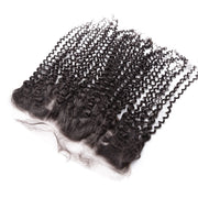 9A Virgin hair 3 bundles kinky curly hair with 13*4 frontal human hair natural color Wiyisa