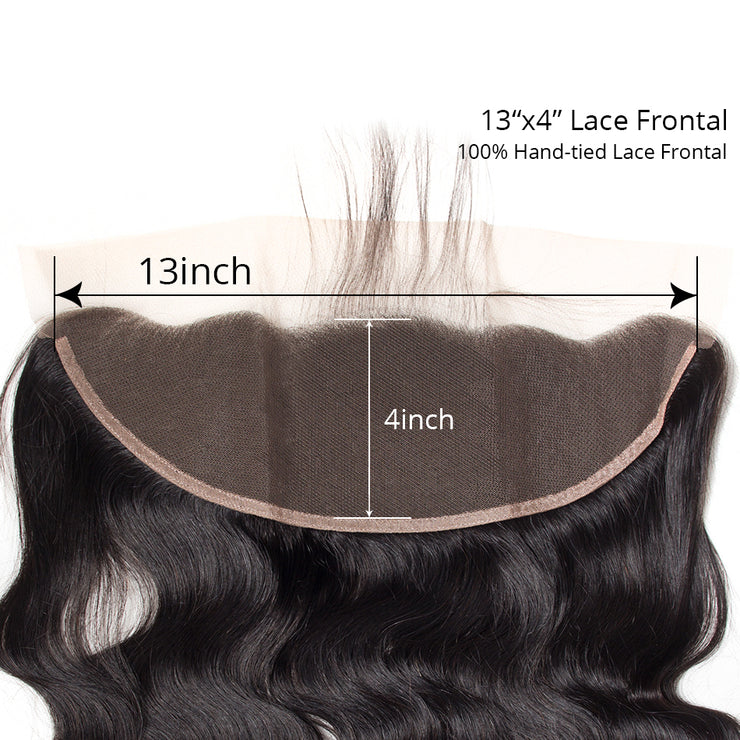 9A Virgin hair 3 bundles Body wave with 13*4 frontal human hair natural color Wiyisa