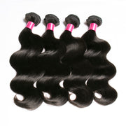 9A Brazilian Body Wave 4 Bundles Human Hair Extensions Natural Black 4 pieces/400g/lot Virgin Hair Weft Wiyisa