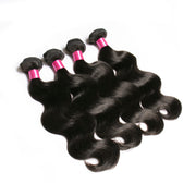 9A Brazilian Body Wave 4 Bundles Human Hair Extensions Natural Black 4 pieces/400g/lot Virgin Hair Weft Wiyisa