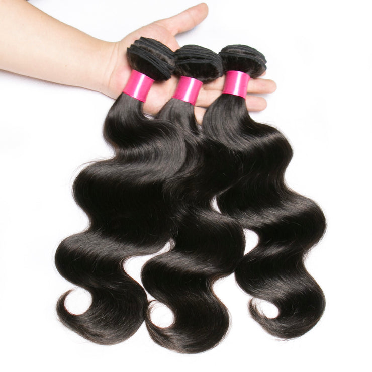 9A Body Wave Hair Weave 3 Bundles Human Hair Extensions Natural Black 3 pieces/300g/lot Virgin Hair Weft