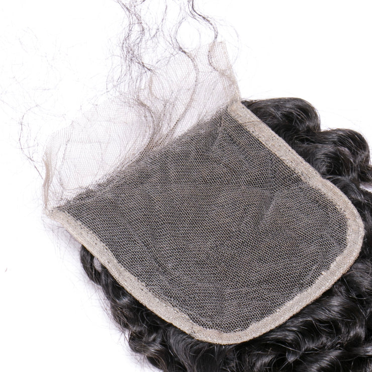 9A Virgin Hair Bundles Kinky Curly with 4*4 closure Human Hair Wave Wiyisa