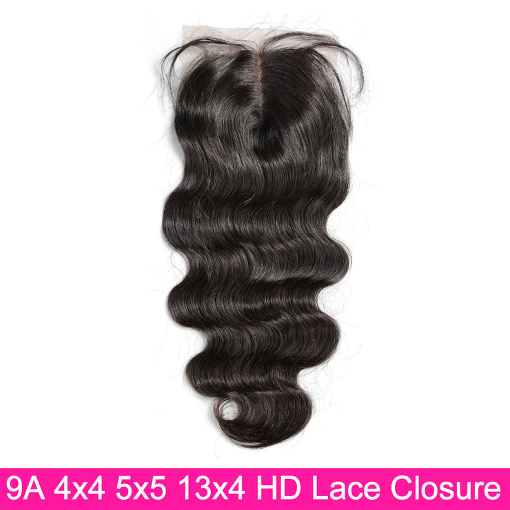 9A 4*4 5*5 13*4 Body Wave HD Lace Closure Frontal Virgin Hair Pre Plucked Wiyisa
