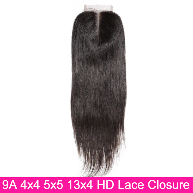 9A 4*4 5*5 13*4 Straight HD Lace Closure Frontal Virgin Hair Pre Plucked Wiyisa