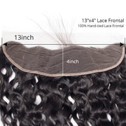 9A 13*4 Water Wave Lace Frontal Medium Brown/Transparent/HD lace Pre Plucked Wiyisa